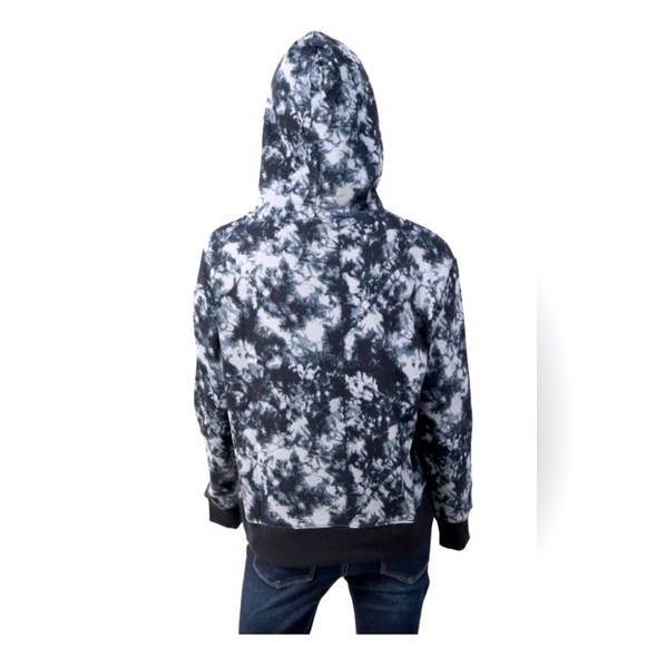 NWOT / Champion tie dye hoodie in navy/grey.  Navy ribbed cuffs/waistband 💙🩶 - Picture 2 of 5